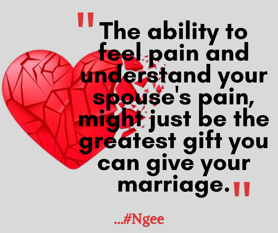 Pain is good for your marriage